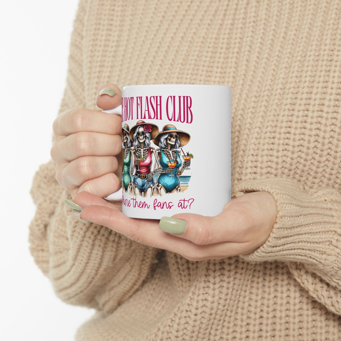 The Hot Girl Club Ceramic Mug – Fun 11oz & 15oz Coffee Cup with Playful Graphic