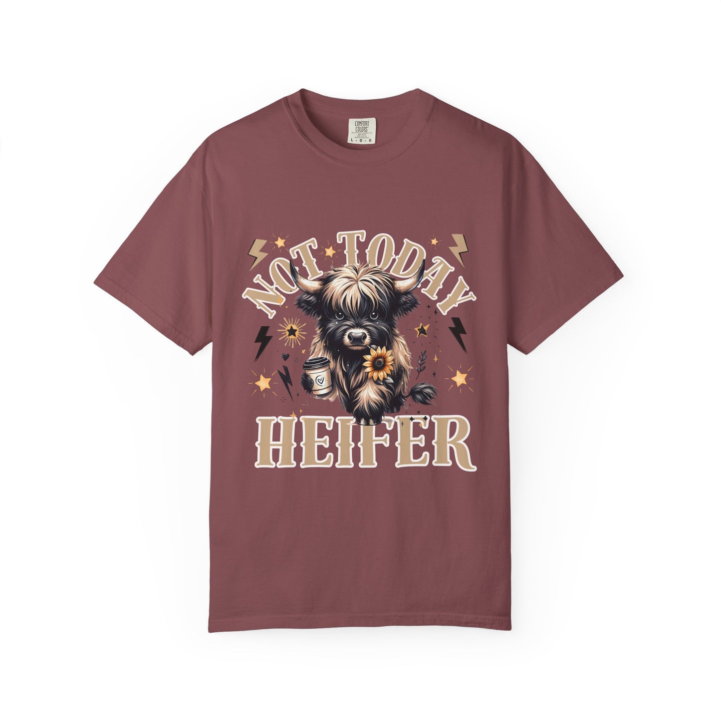 Funny 'Not Today Heifer' Unisex Comfort Colors T-Shirt - Comfortable & Stylish Cow Graphic Tee