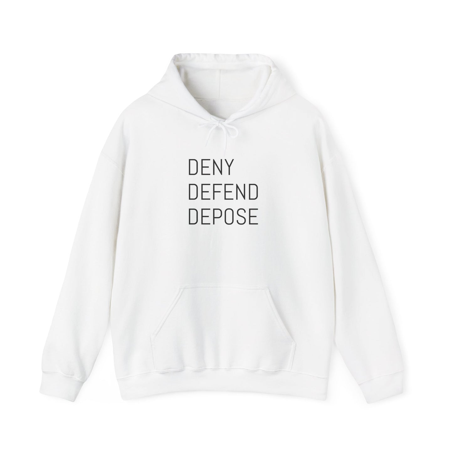 Deny Defend Depose Unisex Heavy Blend™ Hooded Sweatshirt - Cozy Statement Hoodie for Activists