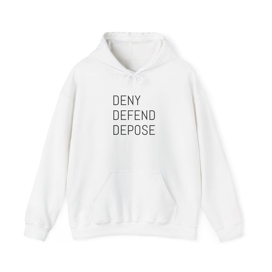 Deny Defend Depose Unisex Heavy Blend™ Hooded Sweatshirt - Cozy Statement Hoodie for Activists