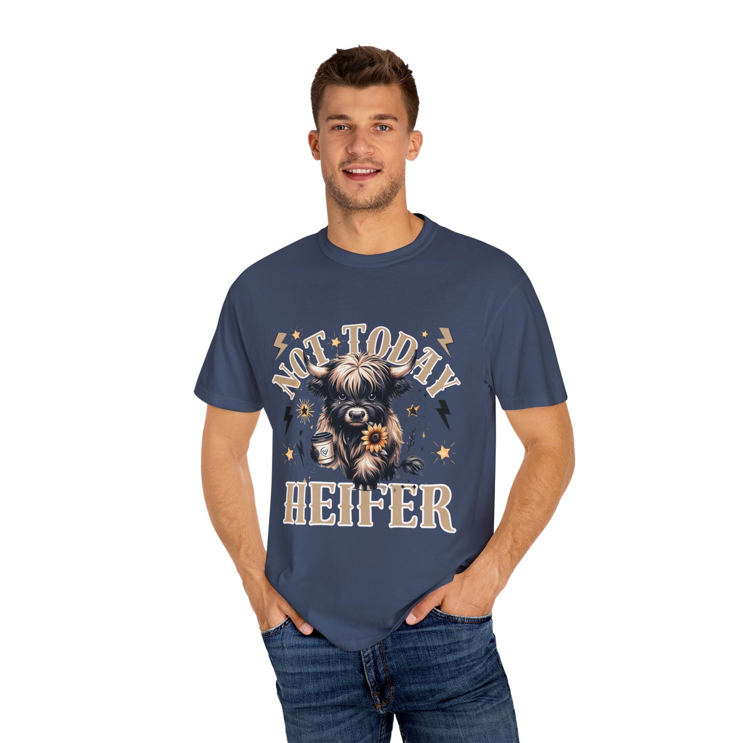 Funny 'Not Today Heifer' Unisex Comfort Colors T-Shirt - Comfortable & Stylish Cow Graphic Tee