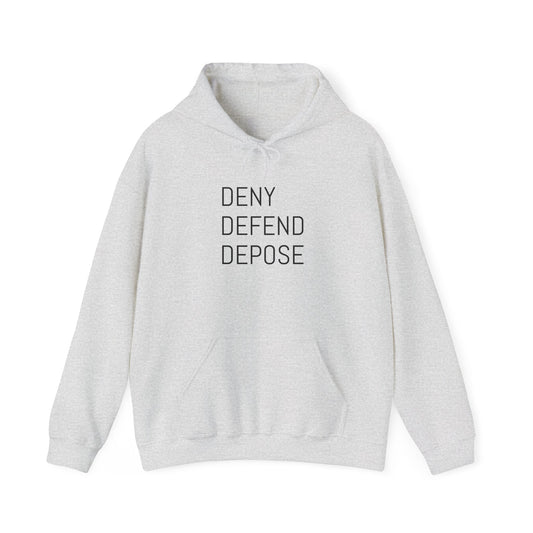 Deny Defend Depose Unisex Heavy Blend™ Hooded Sweatshirt - Cozy Statement Hoodie for Activists