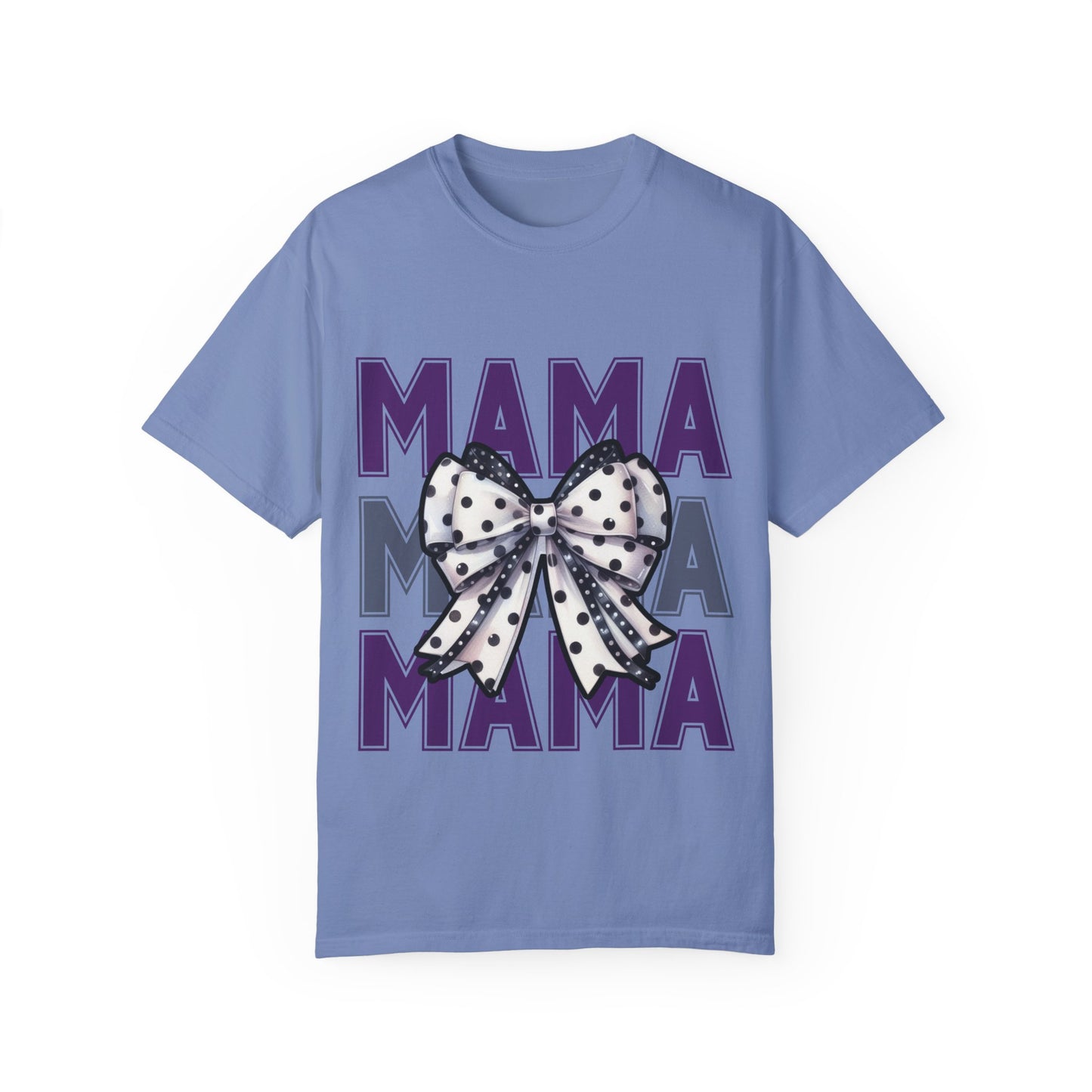 Polka Dot Bow Mama Tee – Retro Glam Mom Vibes comfort colors Unisex T-shirt