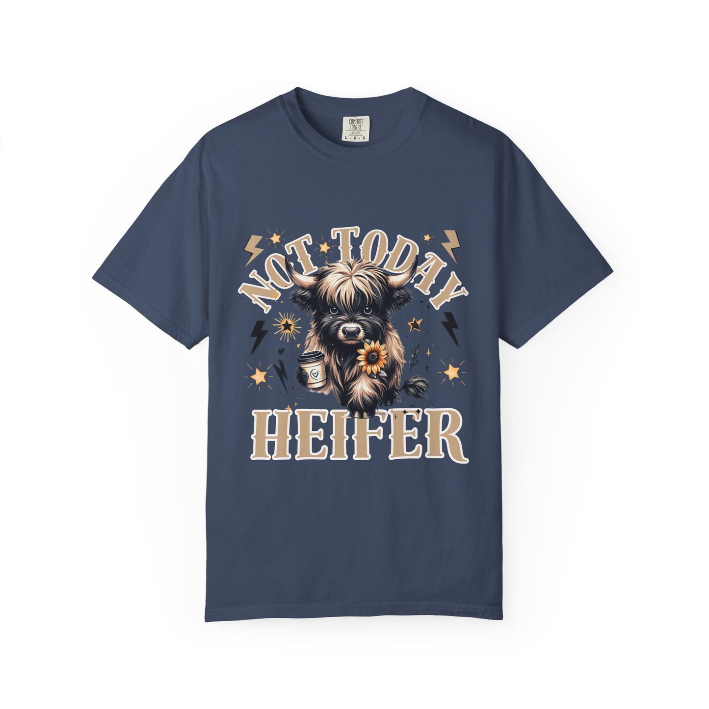 Funny 'Not Today Heifer' Unisex Comfort Colors T-Shirt - Comfortable & Stylish Cow Graphic Tee
