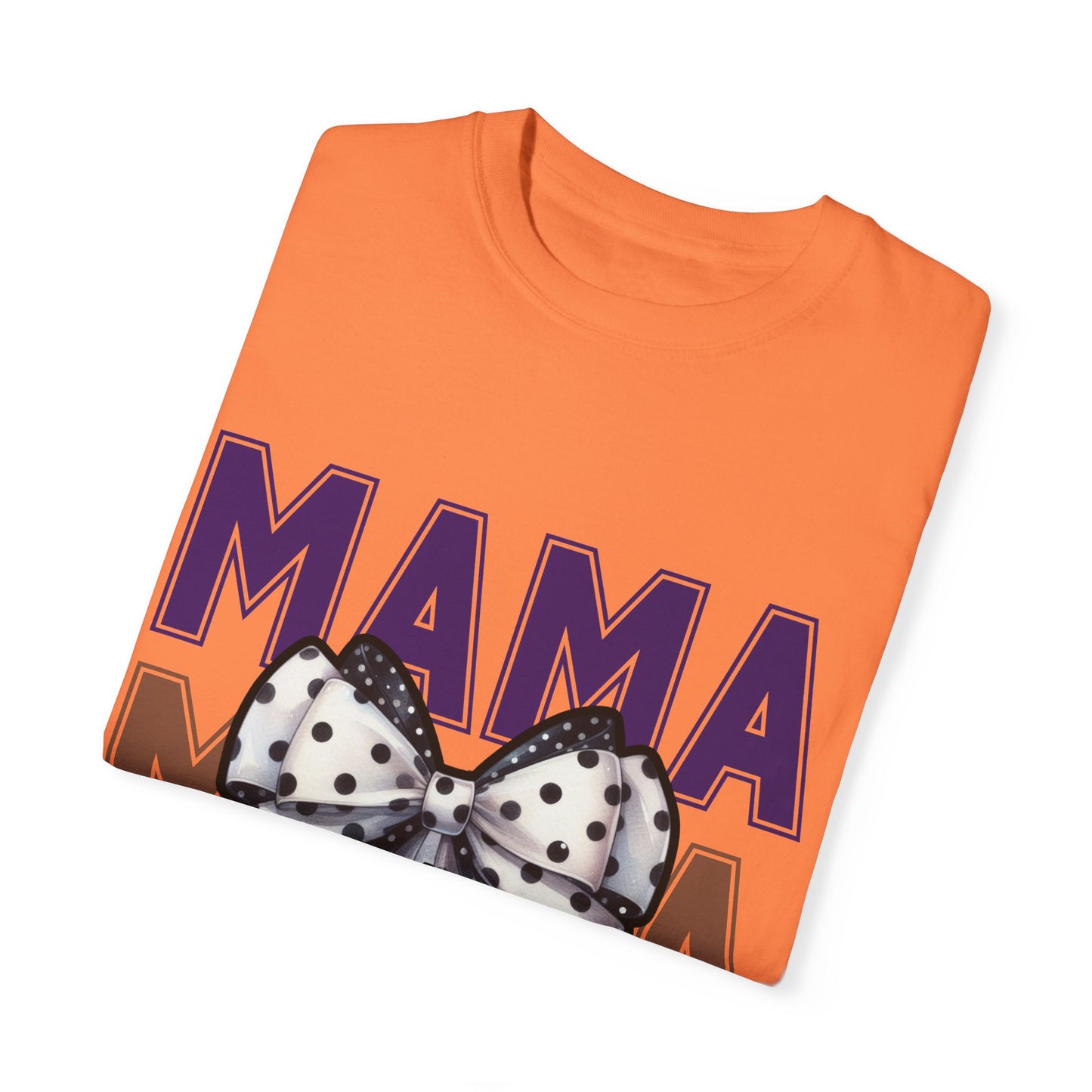 Polka Dot Bow Mama Tee – Retro Glam Mom Vibes comfort colors Unisex T-shirt
