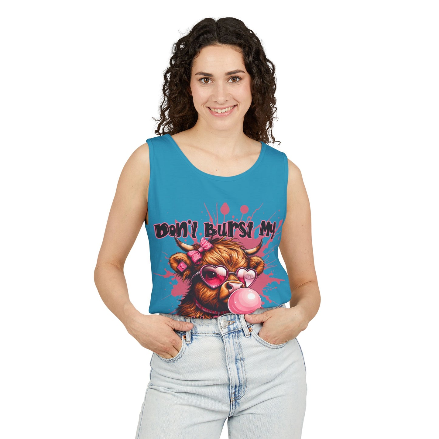 Funny Bubble Tea Tank Top - 'Don't Burst My Bubble'