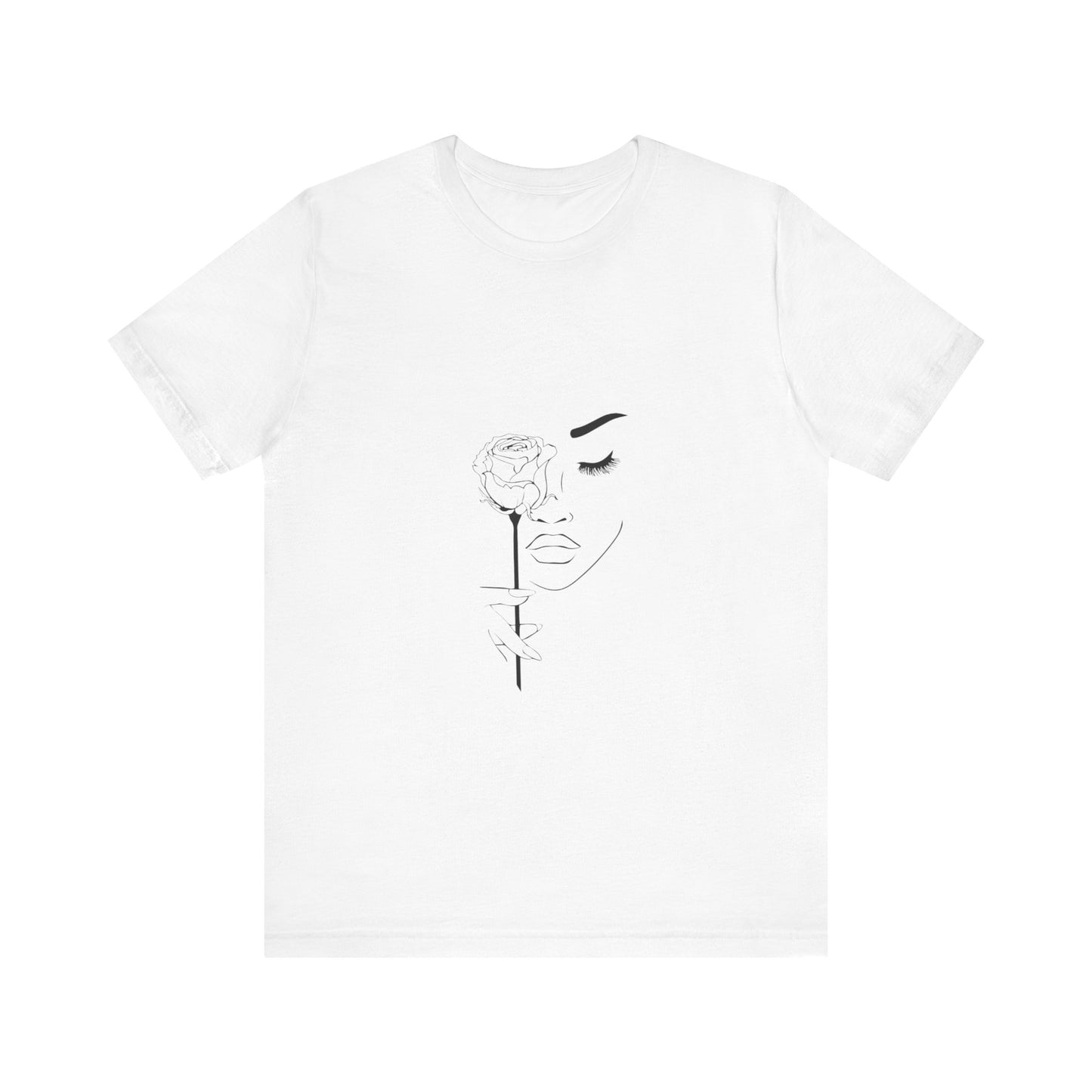 Elegant Floral Graphic Tee for Women – Chic and Stylish Unisex Jersey Short Sleeve T-Shirt