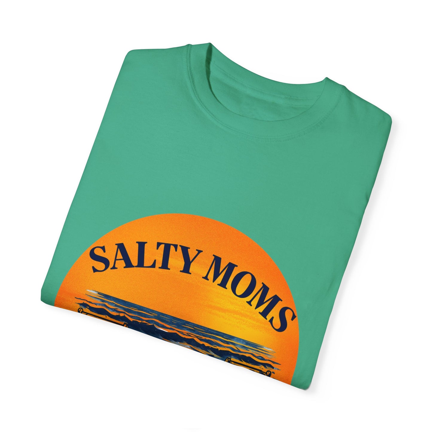 Salty Moms Beach Club T-Shirt - Unisex Garment-Dyed Tee for Beach Lovers