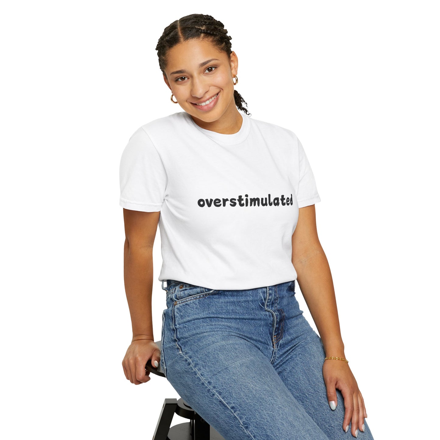 Overstimulated comfort colors Unisex Garment-Dyed T-Shirt: 'Overstimulated' Casual Wear