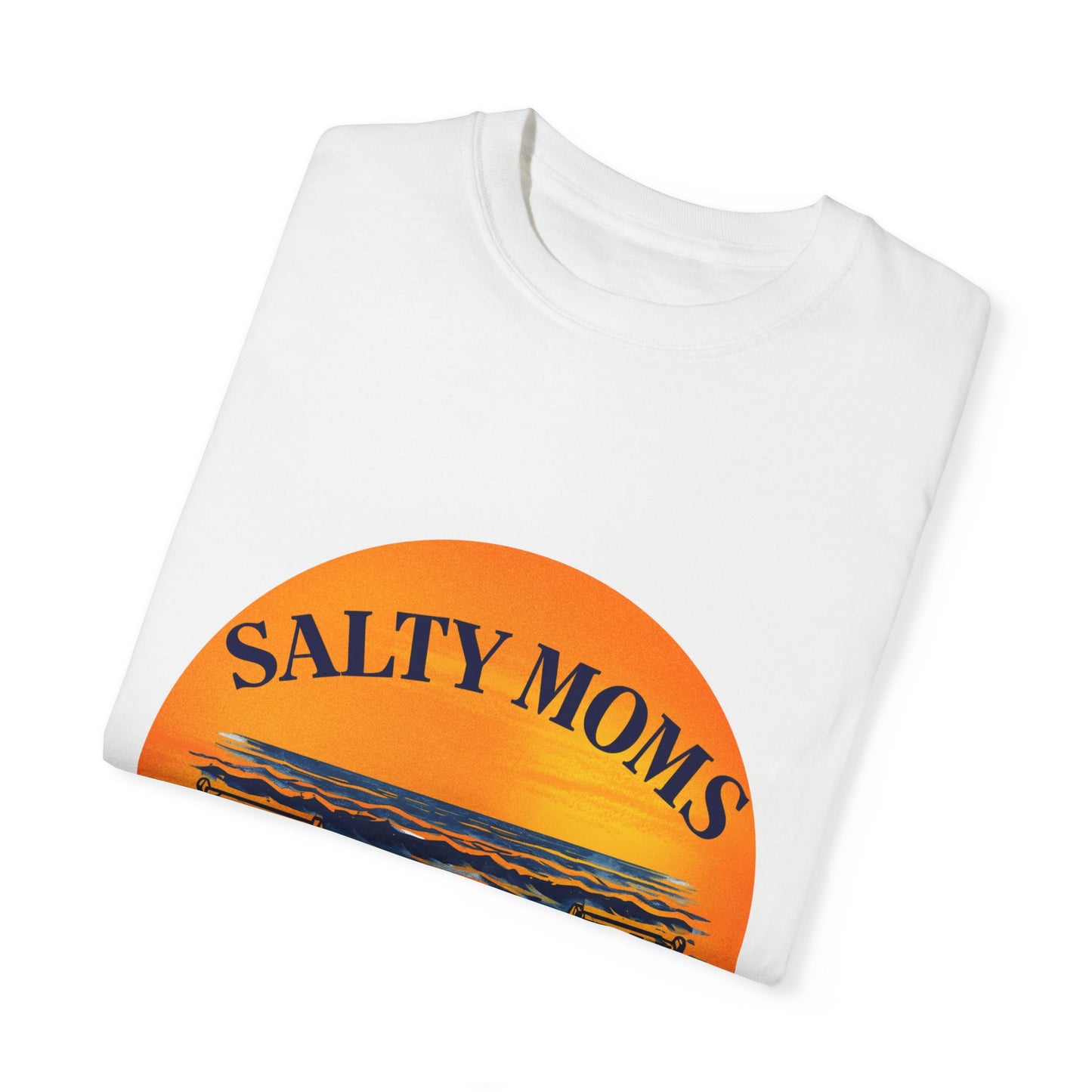 Salty Moms Beach Club T-Shirt - Unisex Garment-Dyed Tee for Beach Lovers
