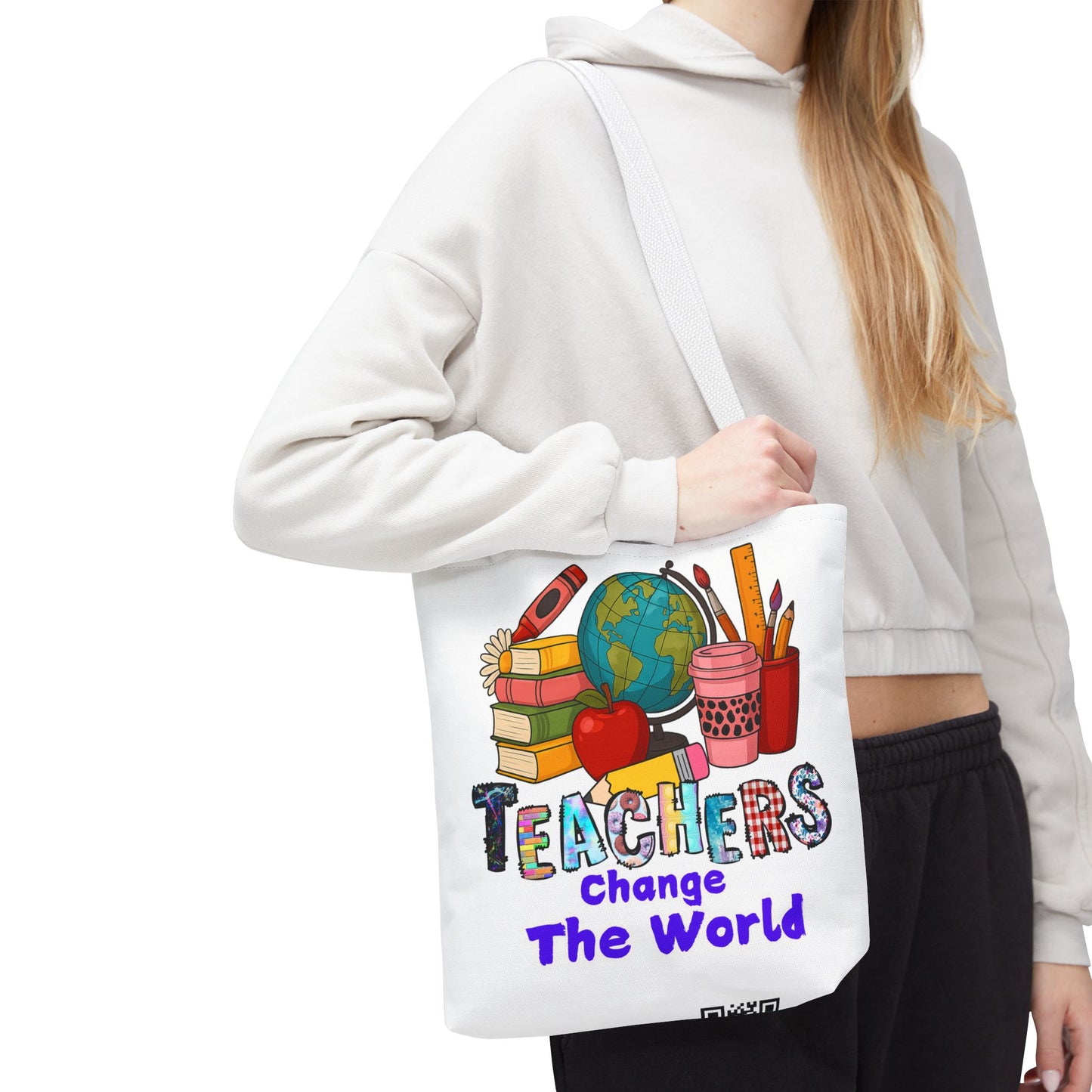 Inspirational Teacher Tote Bag - 'Teachers Change the World'