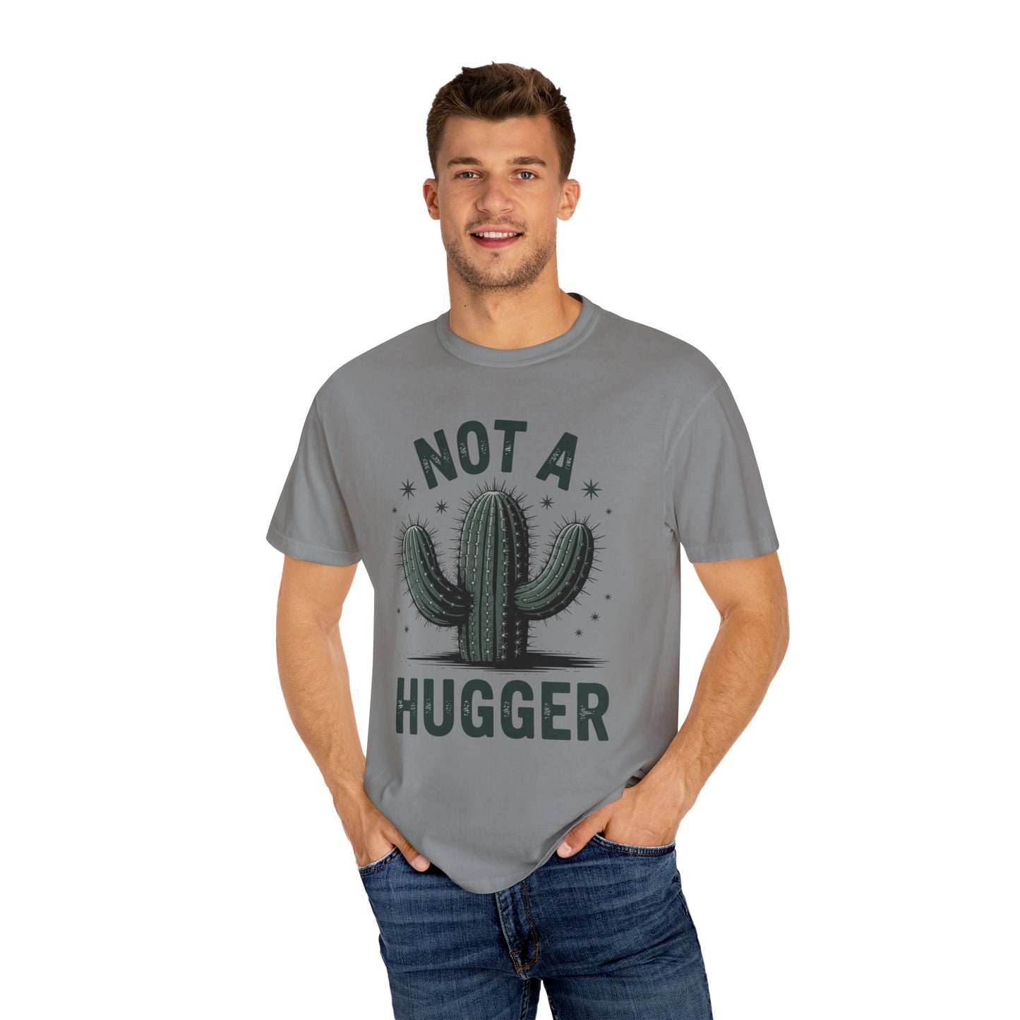 Not a Hugger Cactus Shirt – Funny Introvert Graphic Tee, Sarcastic Desert Plant Design, Anti-Social Gift Idea