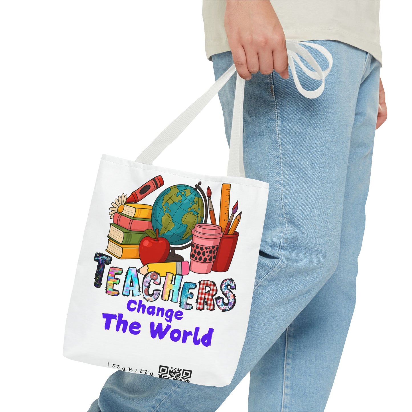 Inspirational Teacher Tote Bag - 'Teachers Change the World'