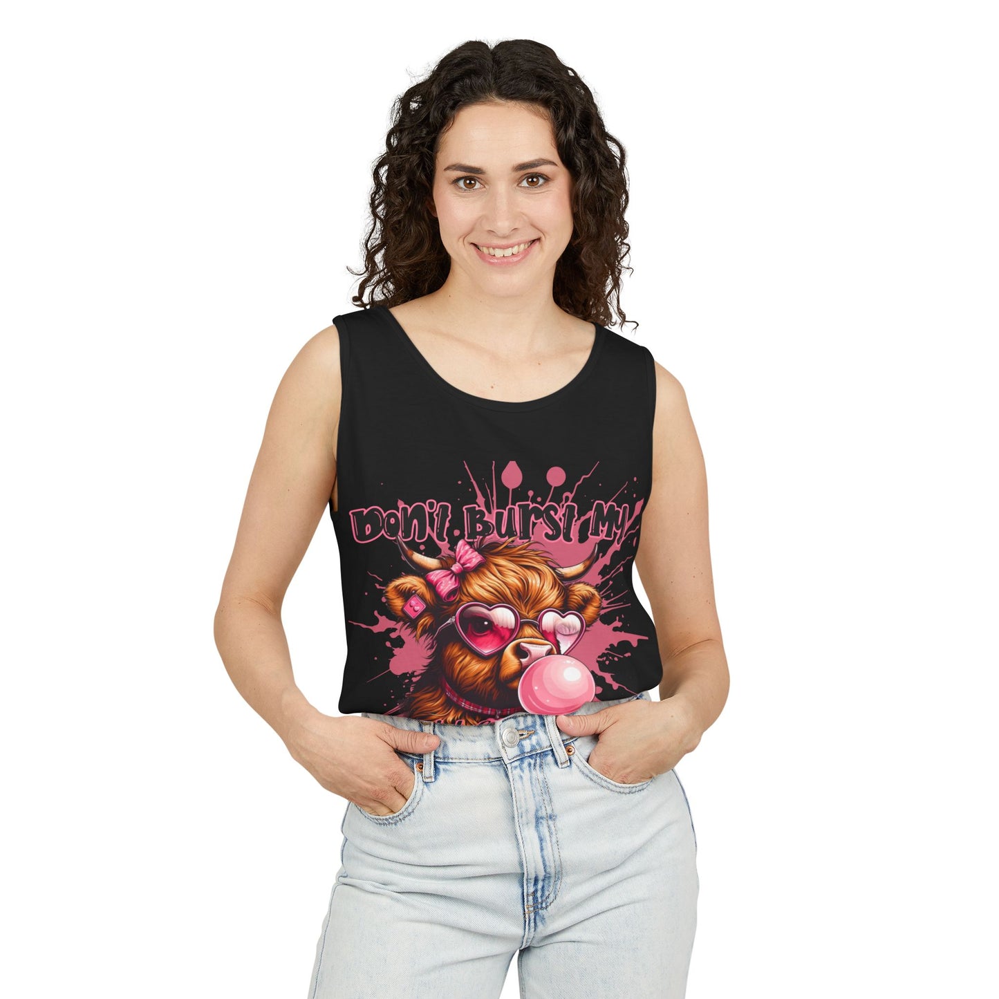 Funny Bubble Tea Tank Top - 'Don't Burst My Bubble'