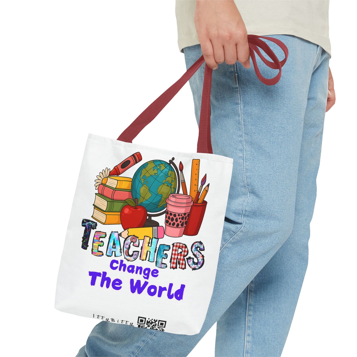 Inspirational Teacher Tote Bag - 'Teachers Change the World'