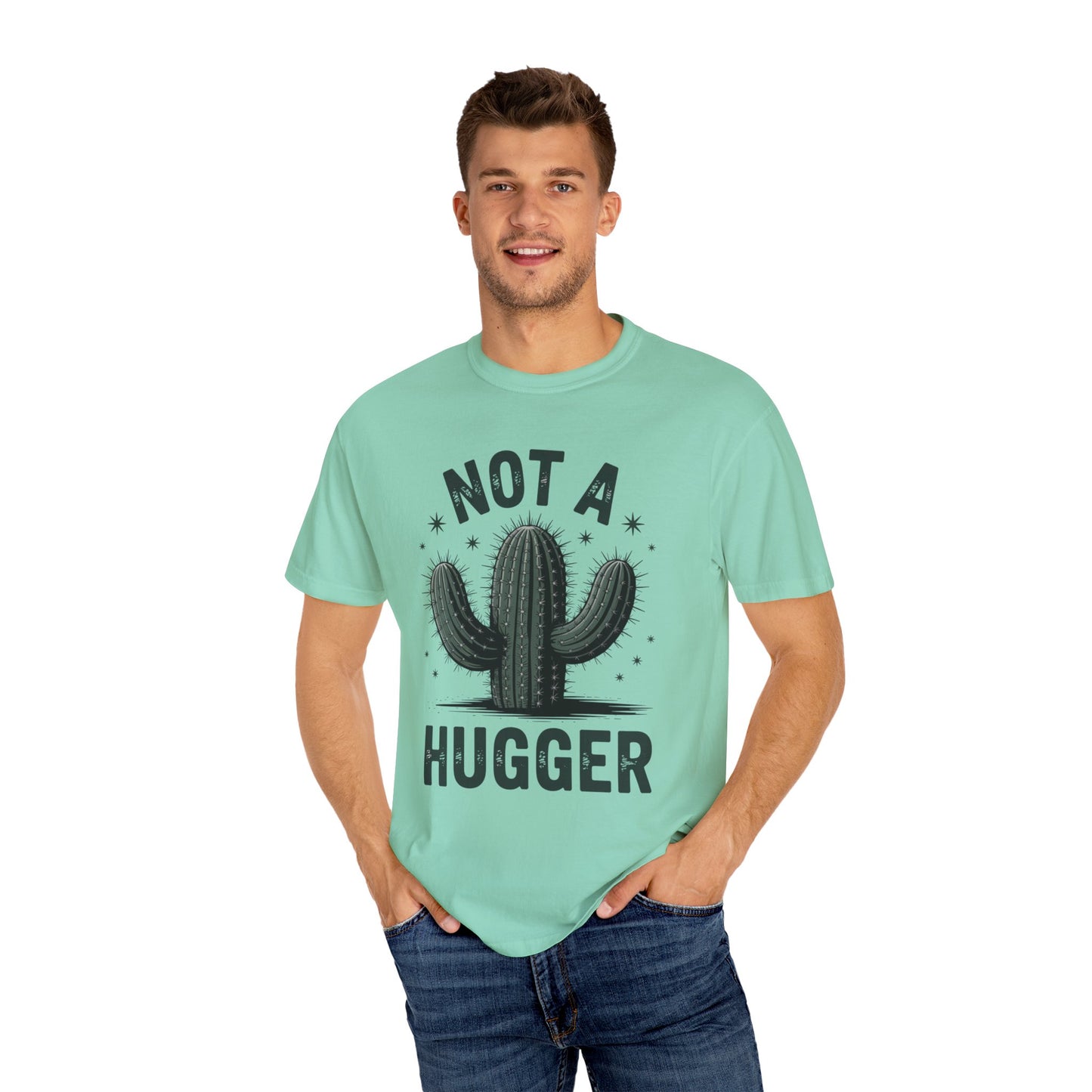 Not a Hugger Cactus Shirt – Funny Introvert Graphic Tee, Sarcastic Desert Plant Design, Anti-Social Gift Idea