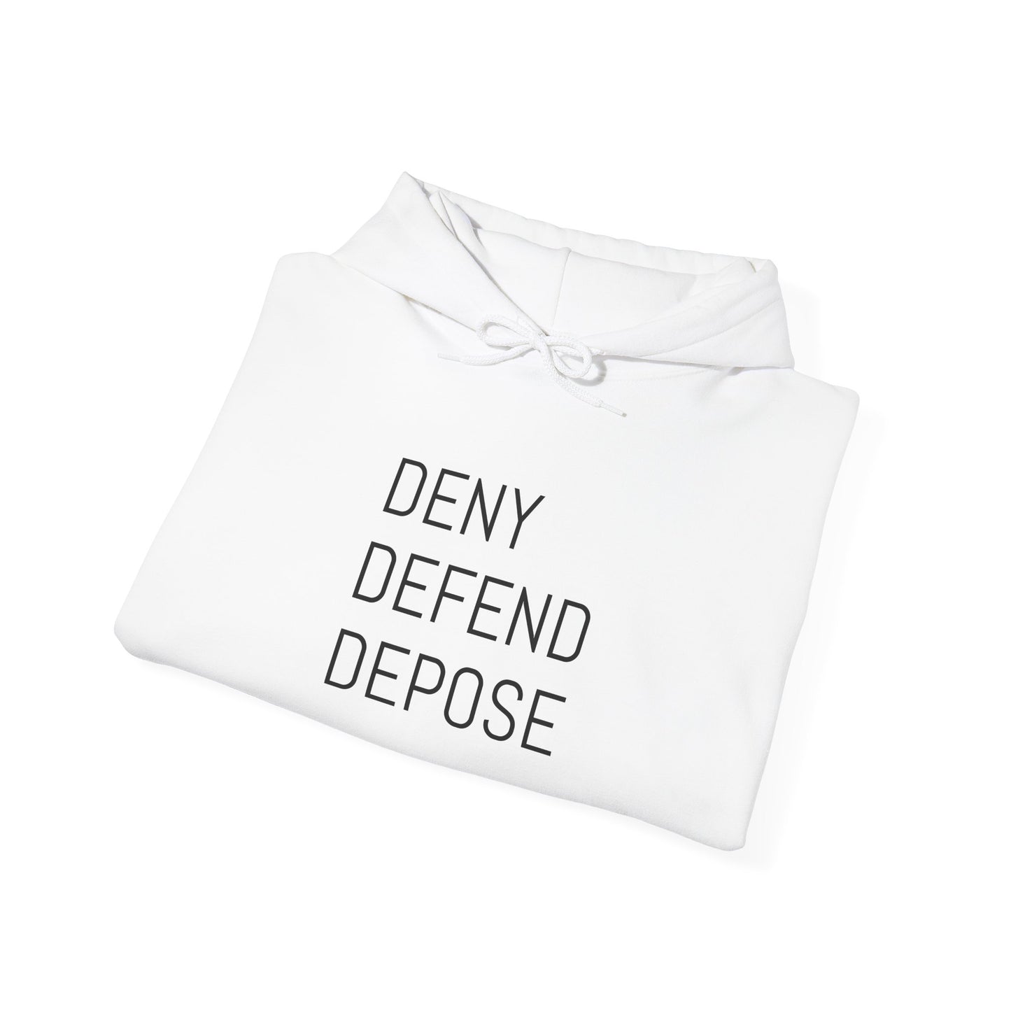 Deny Defend Depose Unisex Heavy Blend™ Hooded Sweatshirt - Cozy Statement Hoodie for Activists
