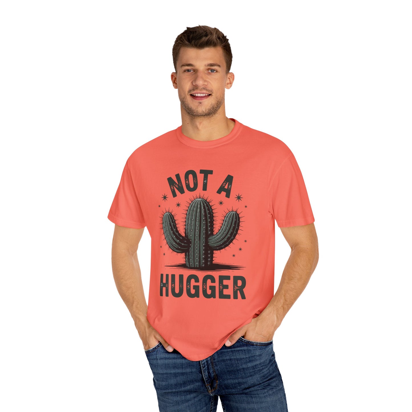 Not a Hugger Cactus Shirt – Funny Introvert Graphic Tee, Sarcastic Desert Plant Design, Anti-Social Gift Idea