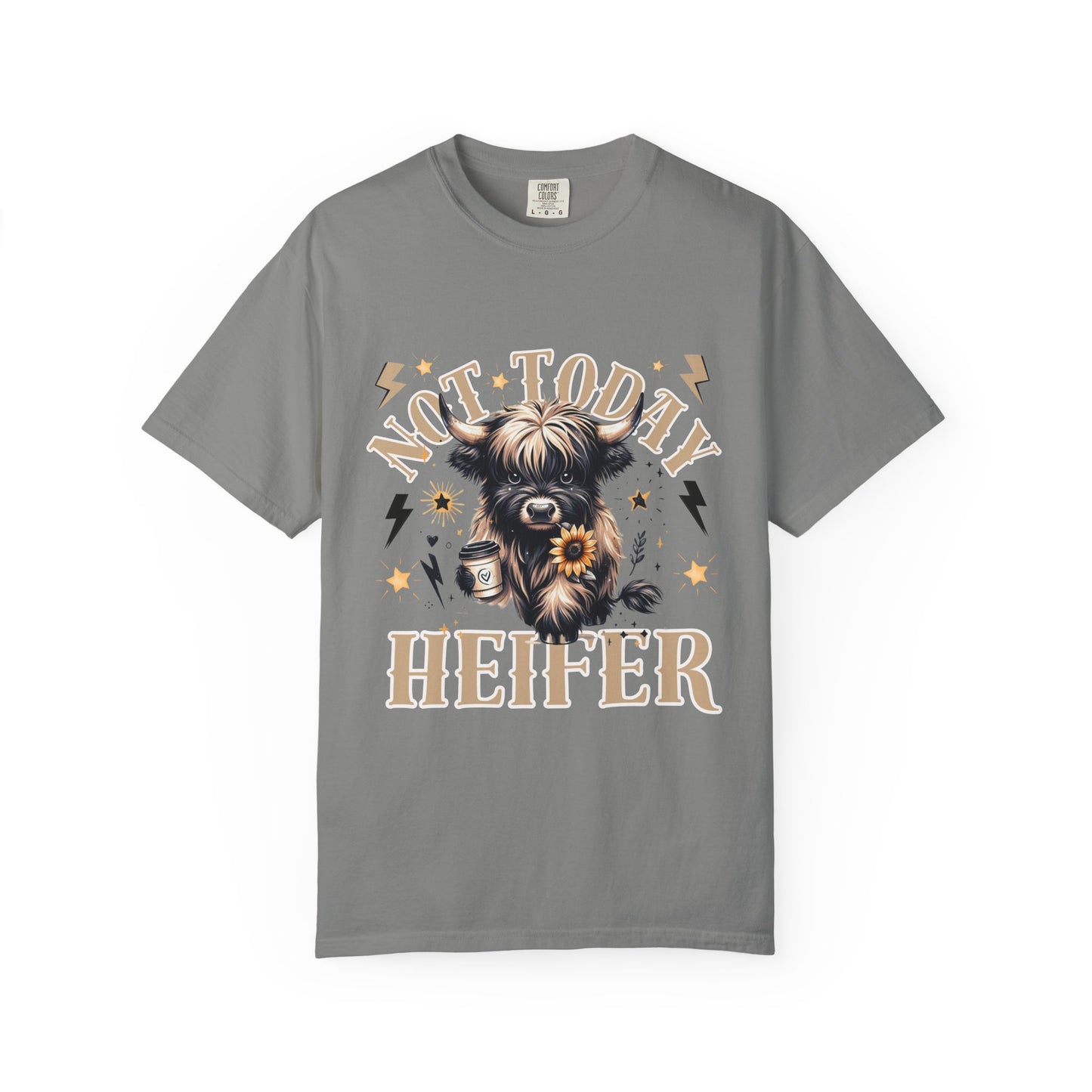 Funny 'Not Today Heifer' Unisex Comfort Colors T-Shirt - Comfortable & Stylish Cow Graphic Tee