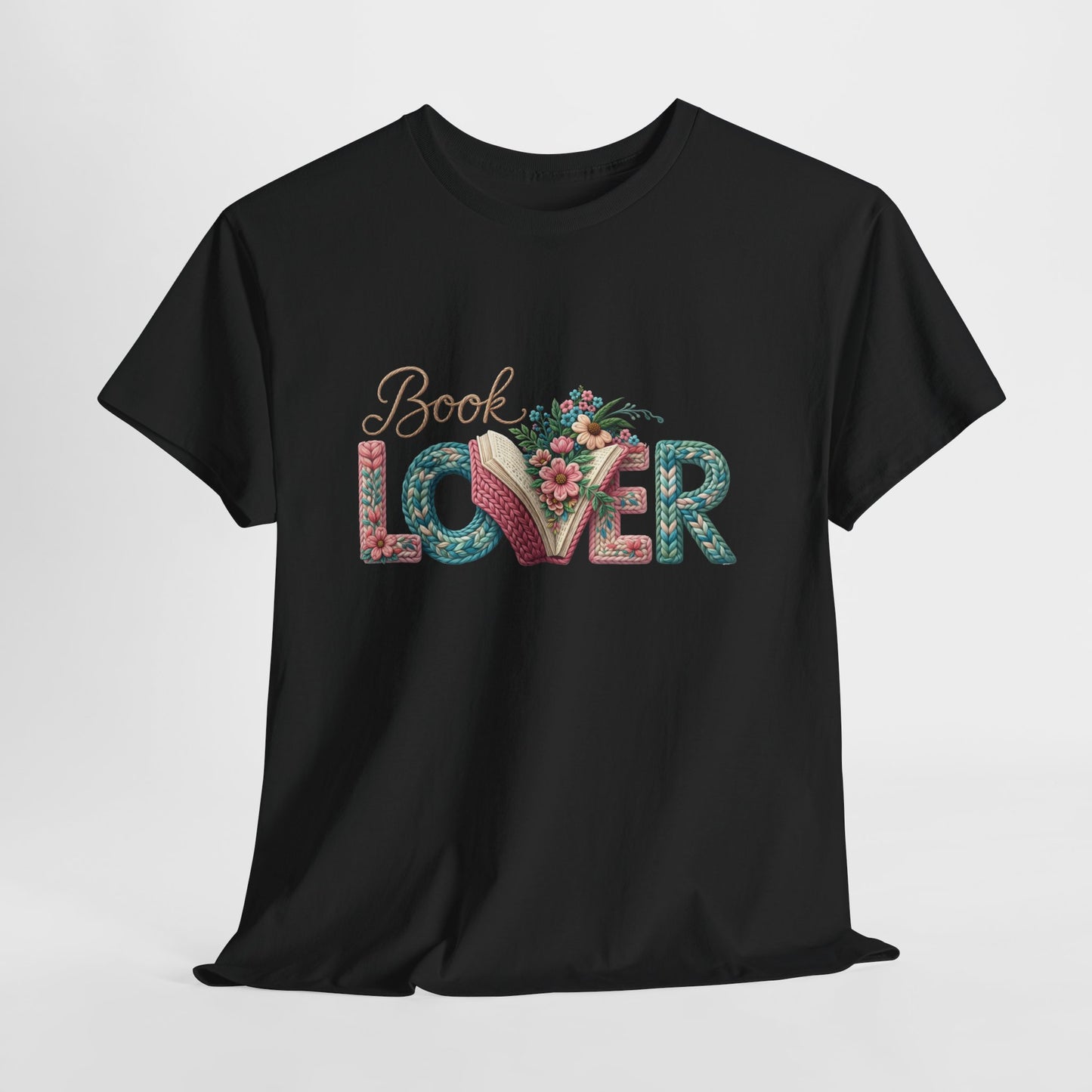 Book Lover T-Shirt — Floral 'Book Lover' Graphic Tee