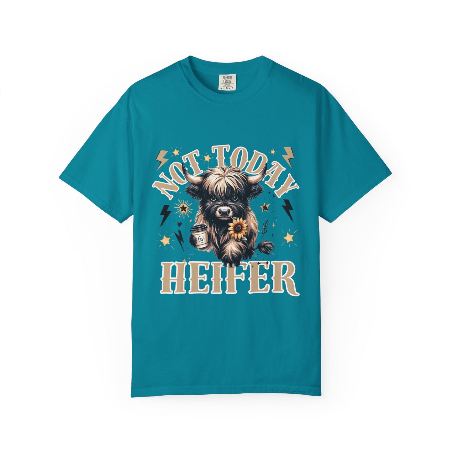 Funny 'Not Today Heifer' Unisex Comfort Colors T-Shirt - Comfortable & Stylish Cow Graphic Tee