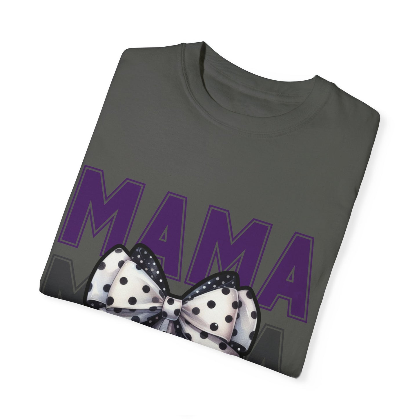 Polka Dot Bow Mama Tee – Retro Glam Mom Vibes comfort colors Unisex T-shirt
