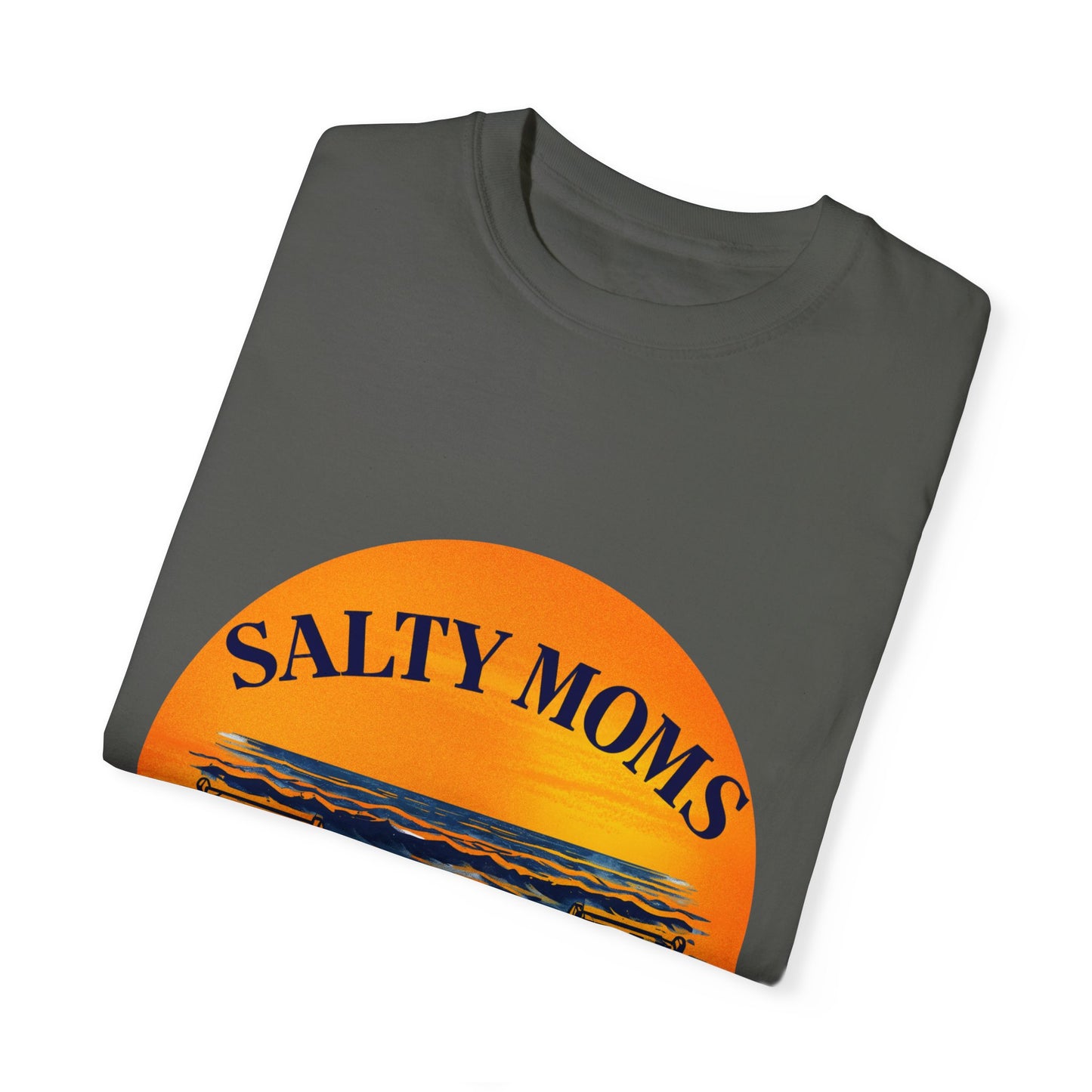 Salty Moms Beach Club T-Shirt - Unisex Garment-Dyed Tee for Beach Lovers