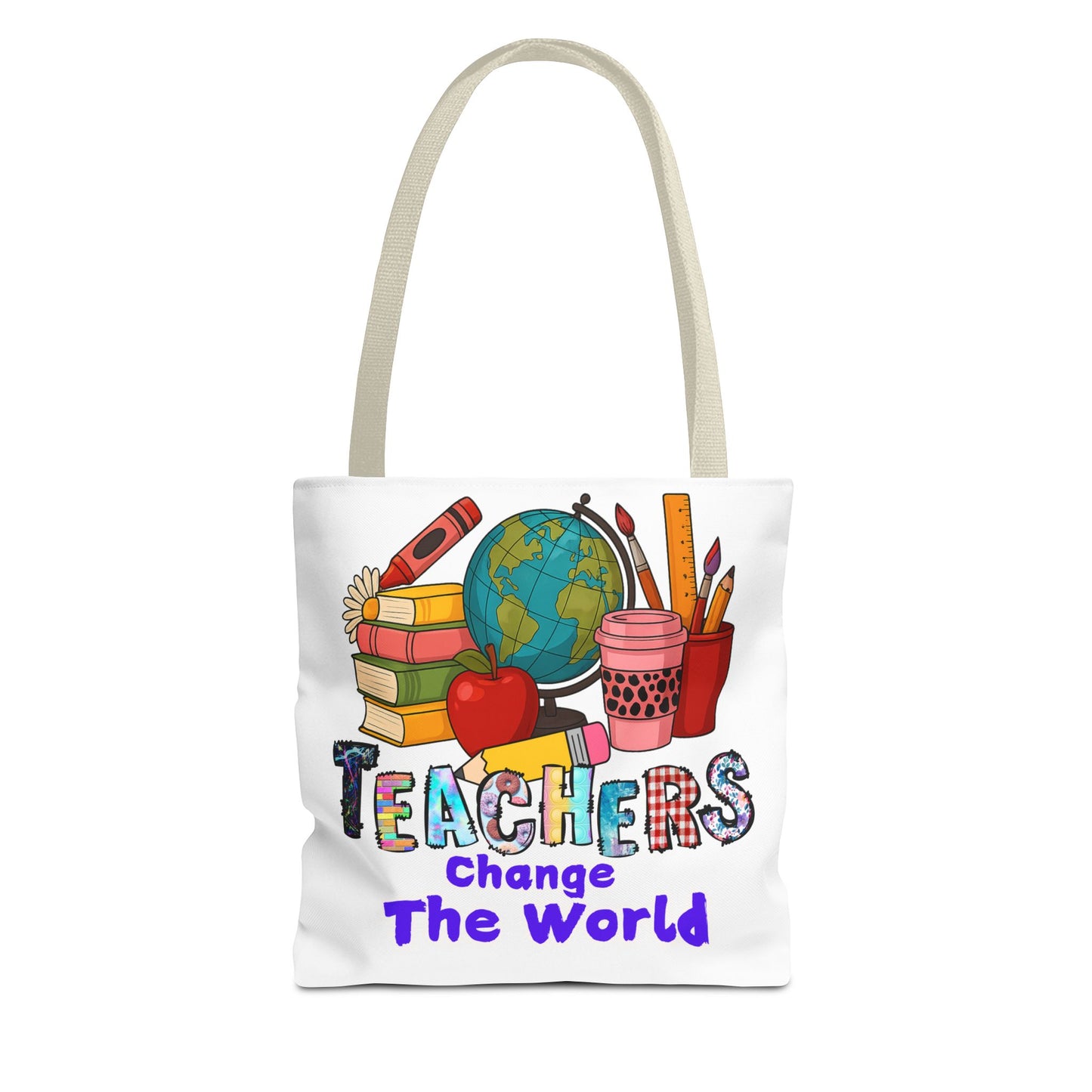 Inspirational Teacher Tote Bag - 'Teachers Change the World'