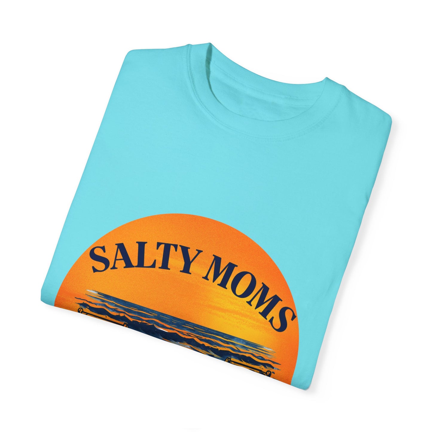 Salty Moms Beach Club T-Shirt - Unisex Garment-Dyed Tee for Beach Lovers