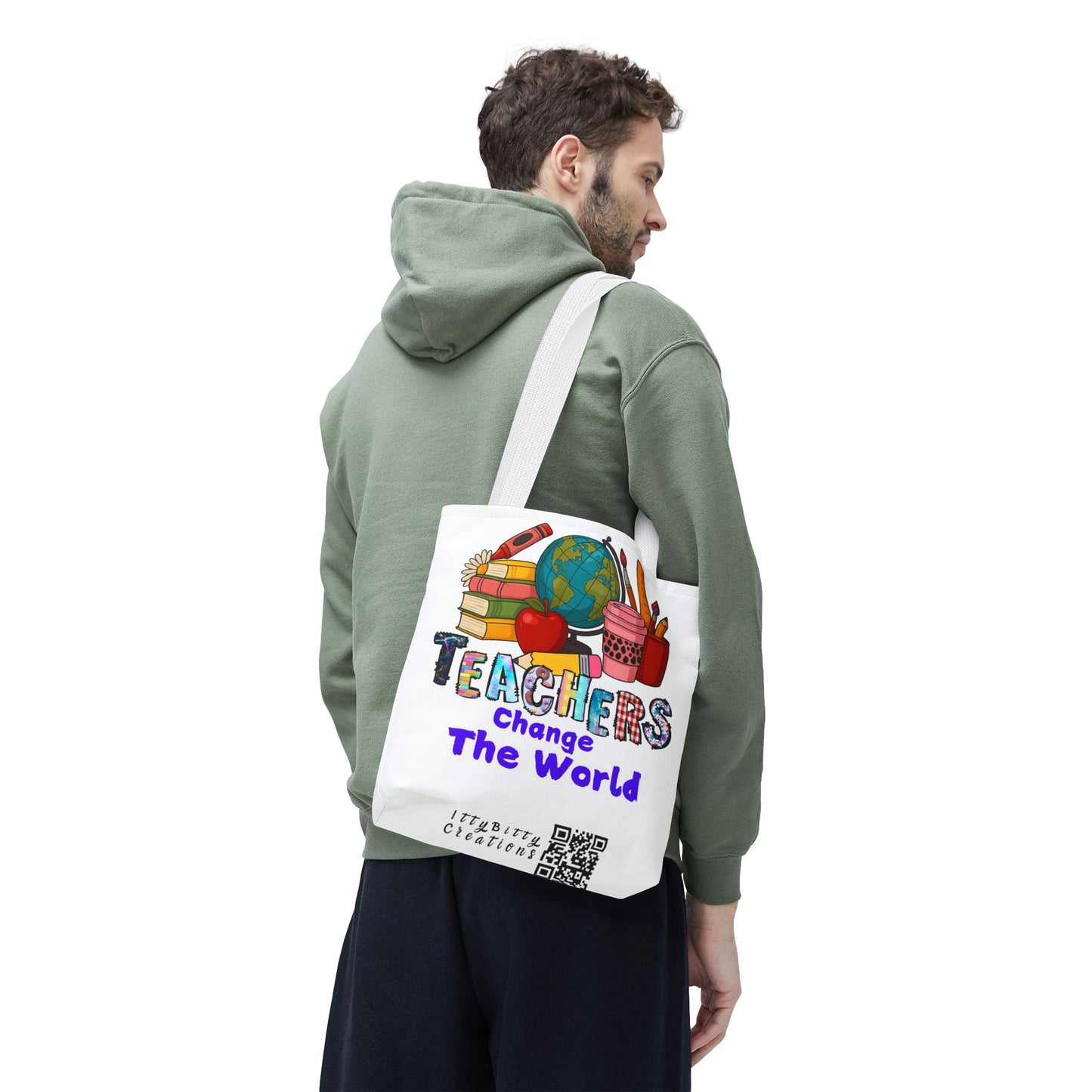 Inspirational Teacher Tote Bag - 'Teachers Change the World'