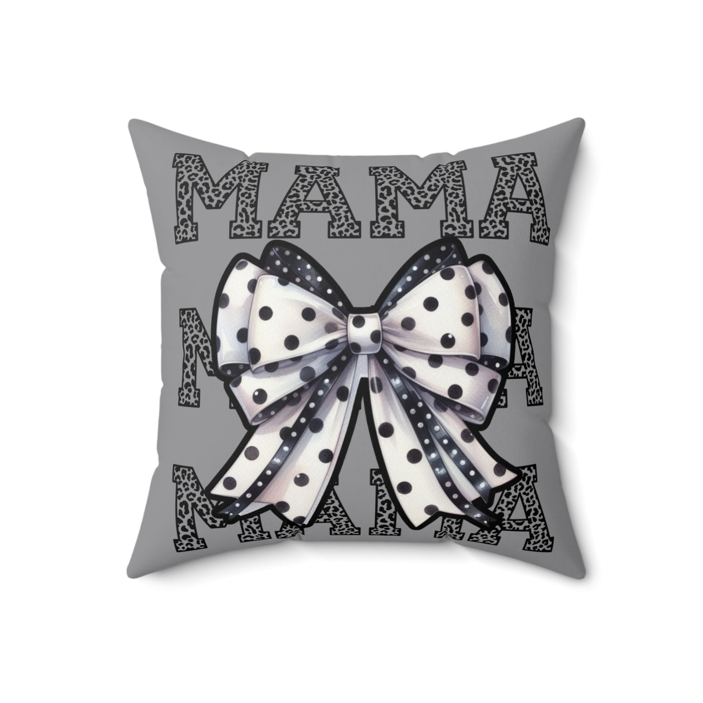 Square Pillow Mama Bow Design