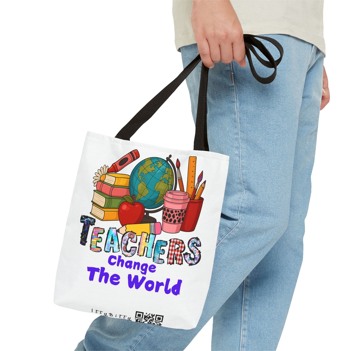 Inspirational Teacher Tote Bag - 'Teachers Change the World'