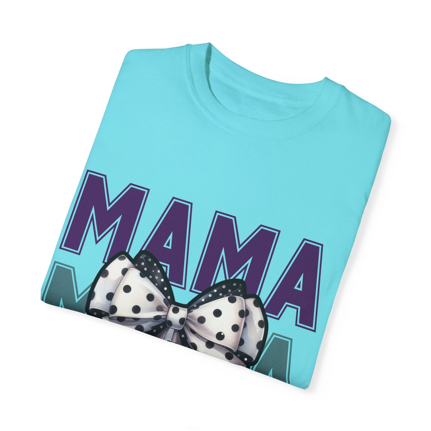 Polka Dot Bow Mama Tee – Retro Glam Mom Vibes comfort colors Unisex T-shirt