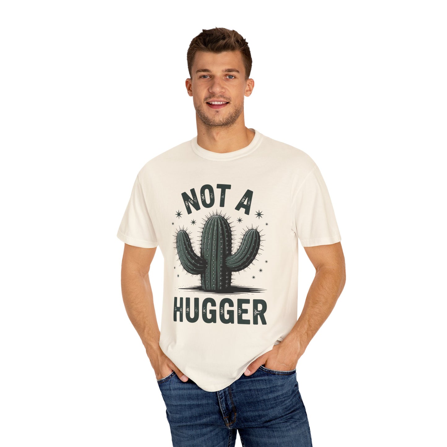 Not a Hugger Cactus Shirt – Funny Introvert Graphic Tee, Sarcastic Desert Plant Design, Anti-Social Gift Idea